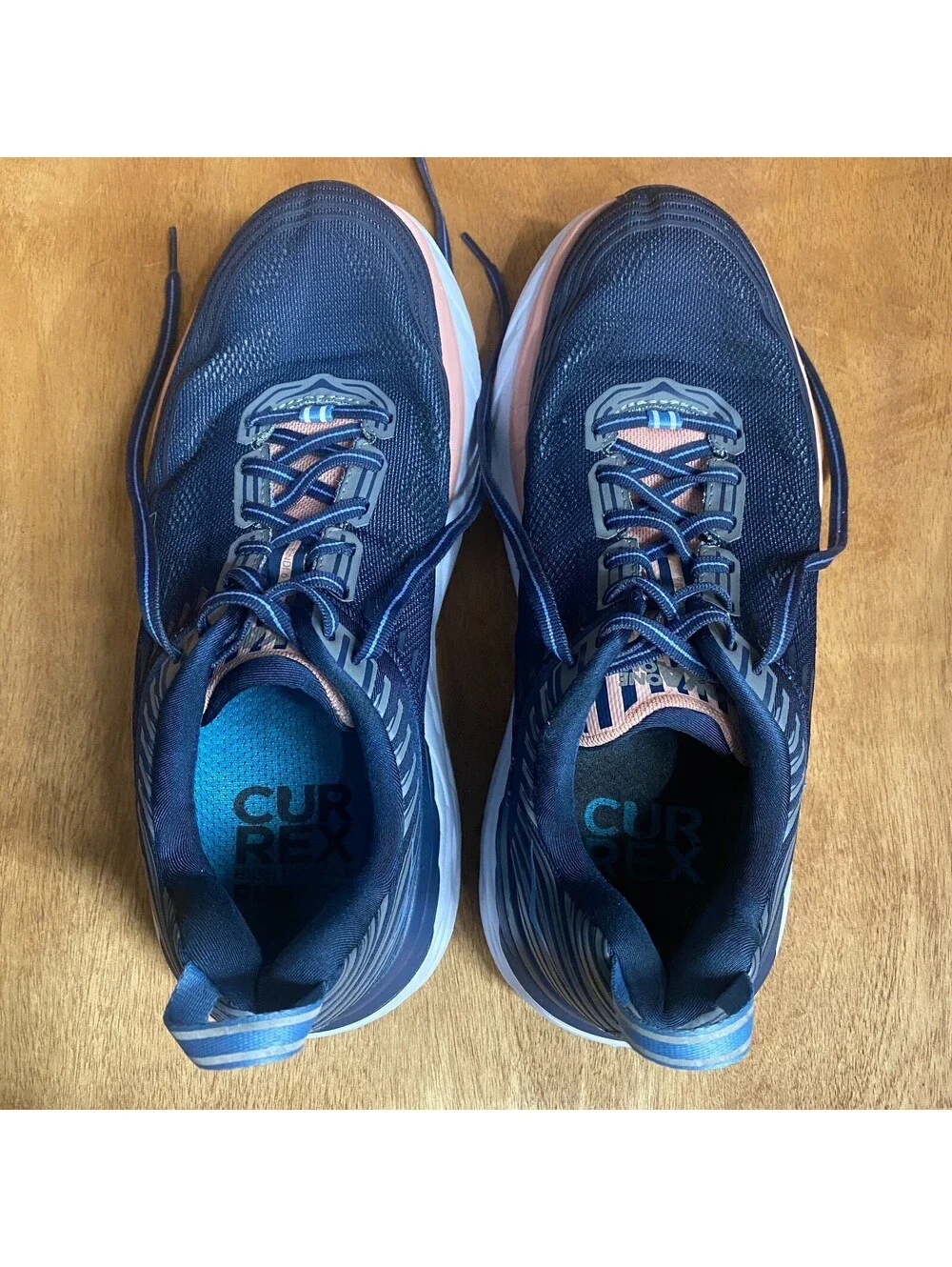 Hoka One One Bondi 6 Wide Running Shoes Womens Size 9.5 D Blue 1019272 MIDP